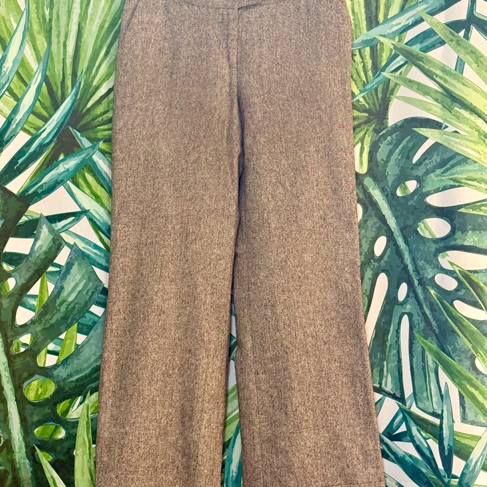Togo LONDON Women's Classic Brown Tweed Wide Leg Trousers